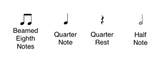 Picture of music notes